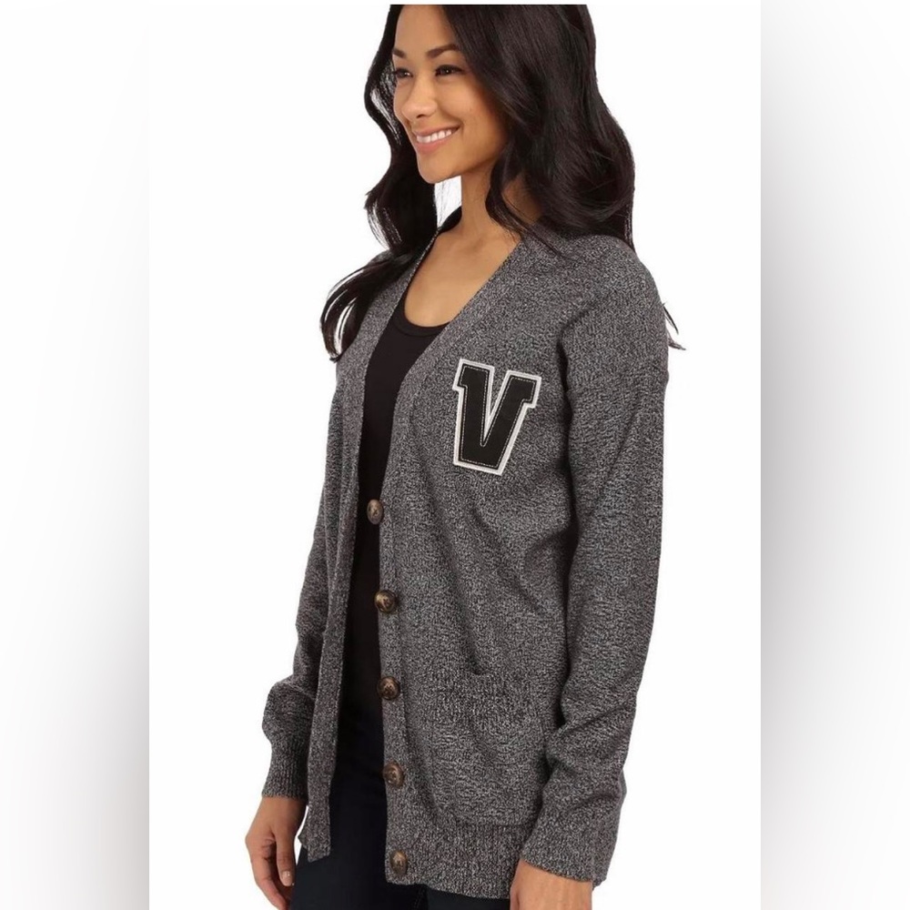 Vans women’s Black and Grey Cardigan 100% cotton M